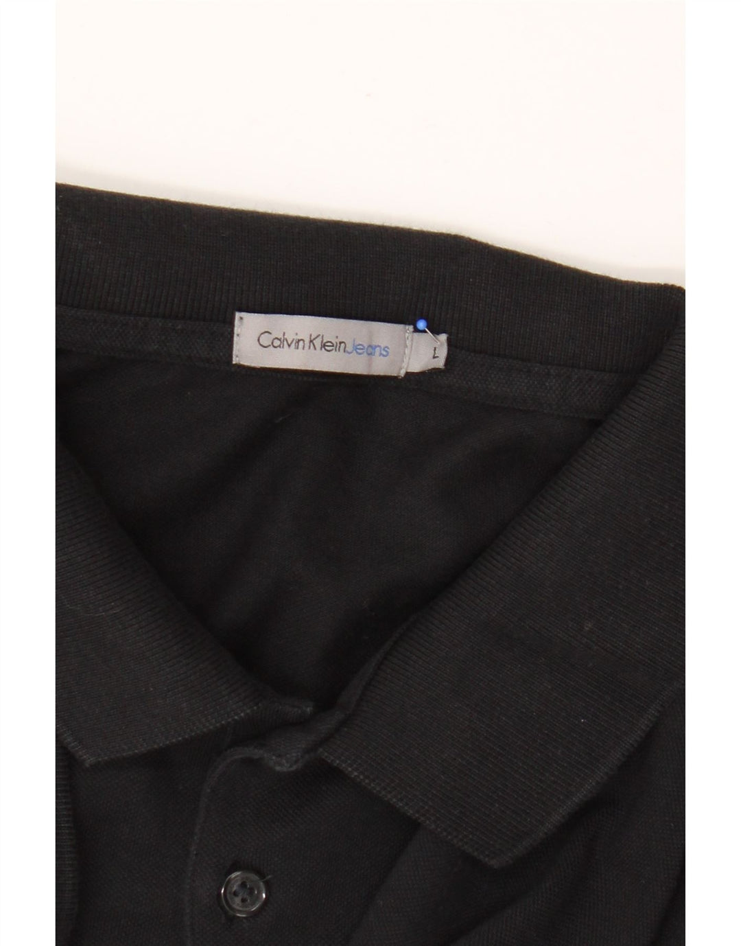 Cămașă polo pentru bărbați Calvin Klein Jeans, mare, negru