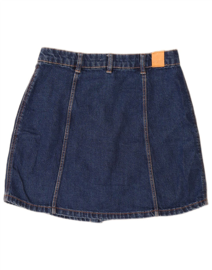Fusta Mini Denim Zara Femei Mic W26 Bumbac Albastru