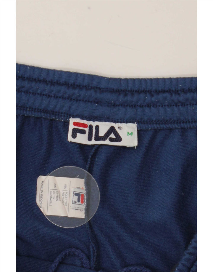 Pantaloni de trening Fila pentru bărbați, albastru mediu, poliester color bloc