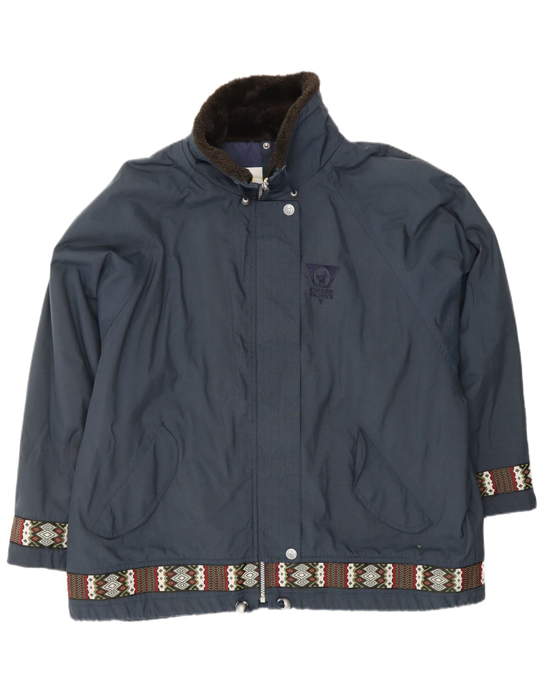 CIESSE PIUMINI Jachetă Oversized Windbreaker Femei Mărimea 48 Mare Bleumarin