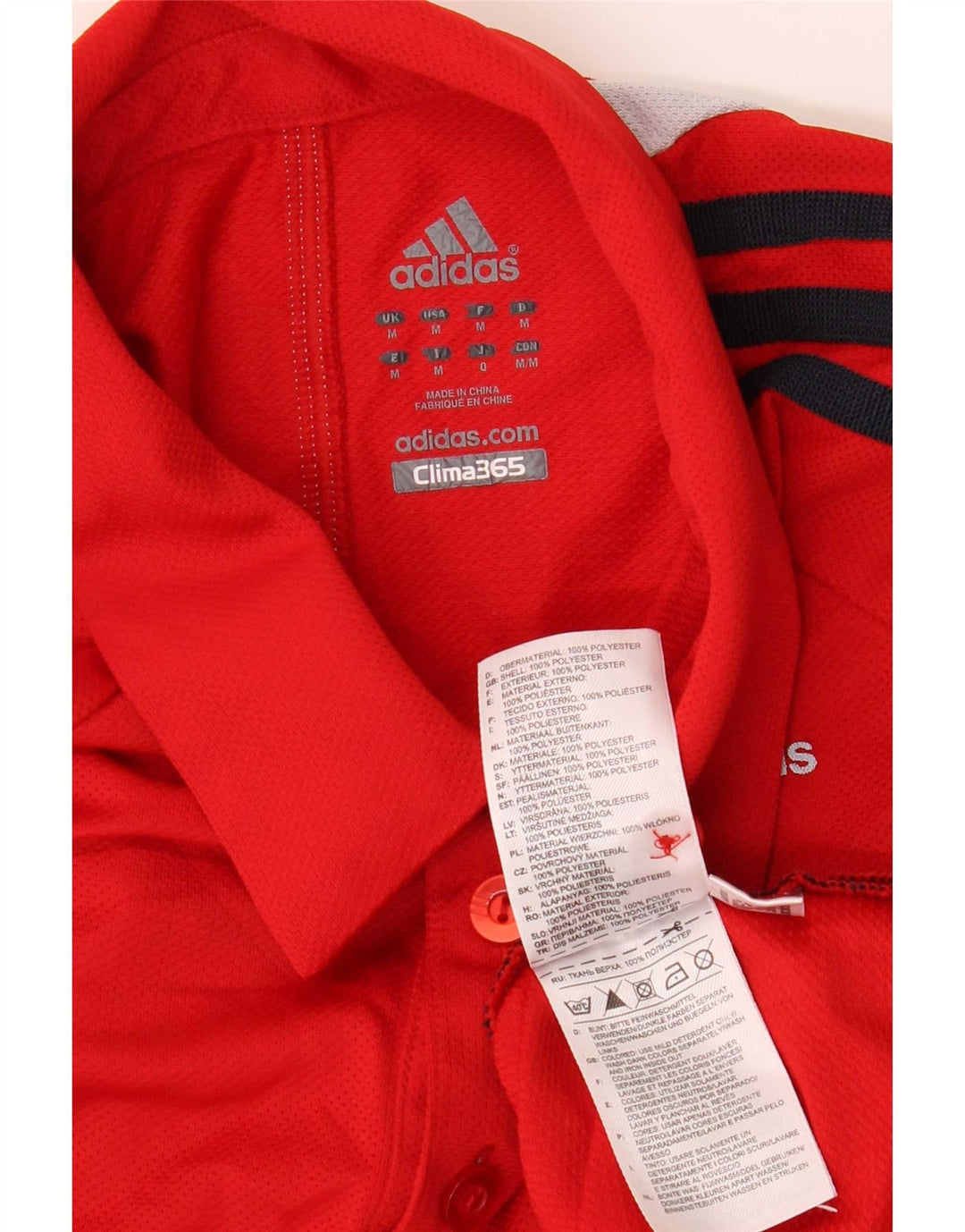 Tricou polo Adidas Clima 365 pentru bărbați, roșu mediu, poliester