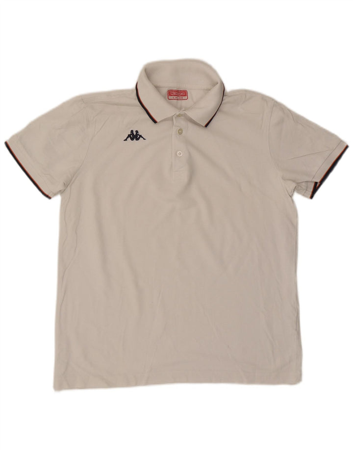 Tricou polo pentru bărbați Kappa, mare, alb
