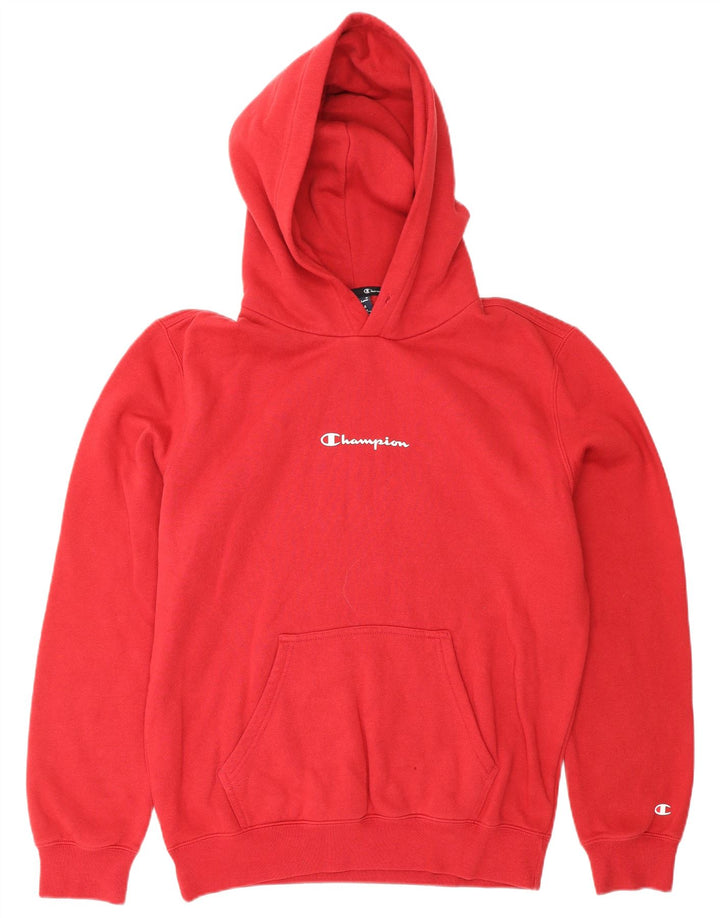 CHAMPION Mens Hoodie Jumper Medium Red Cotton