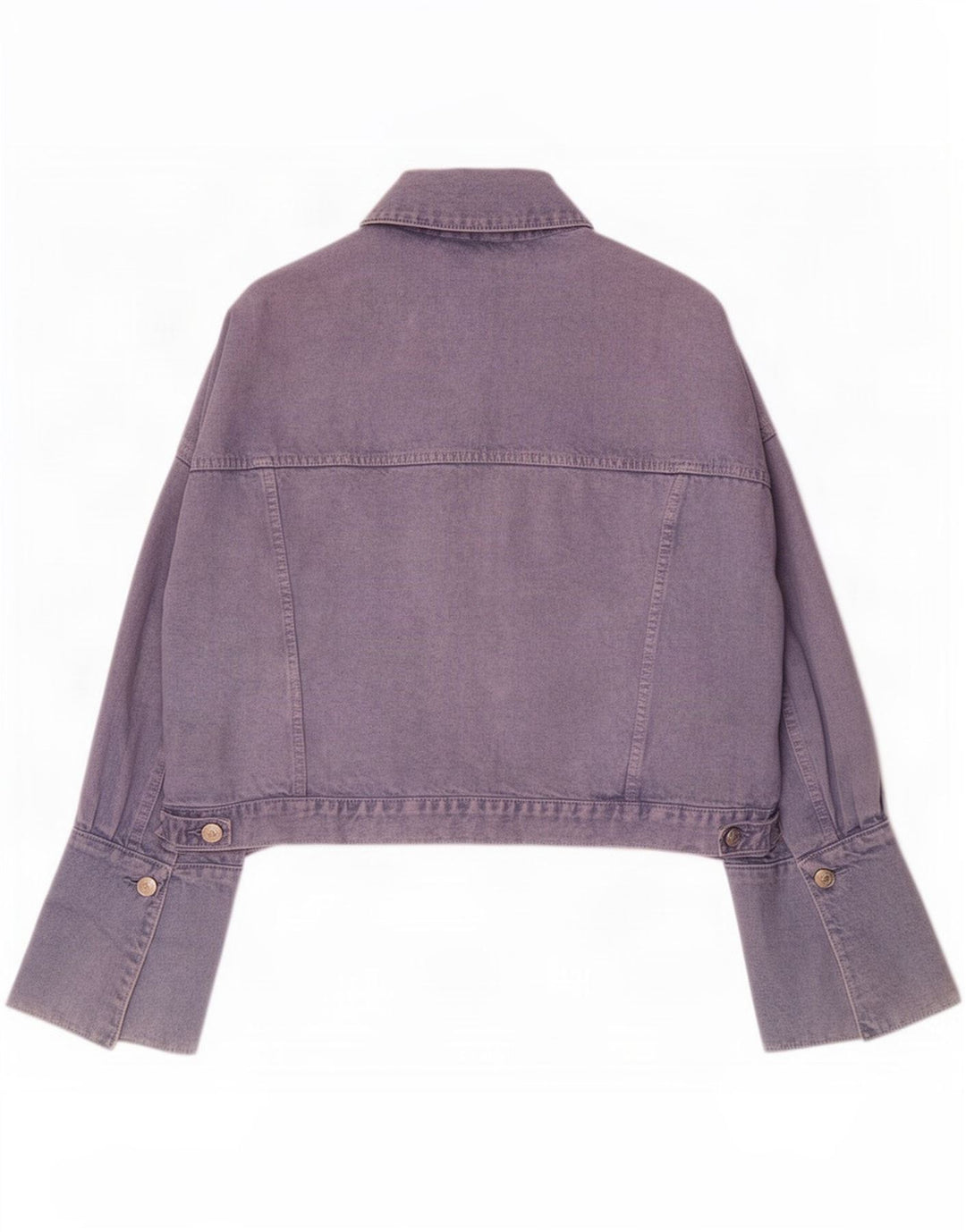 Jachetă de blugi supradimensionată pentru femei Zara UK 14, bumbac violet mediu