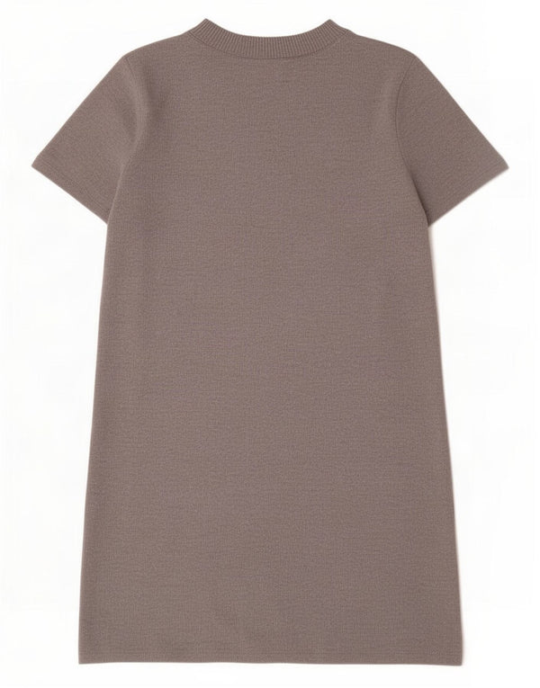 Zara Womens Short Sleeves Jumper Dress UK 10 Small Grey Polyester