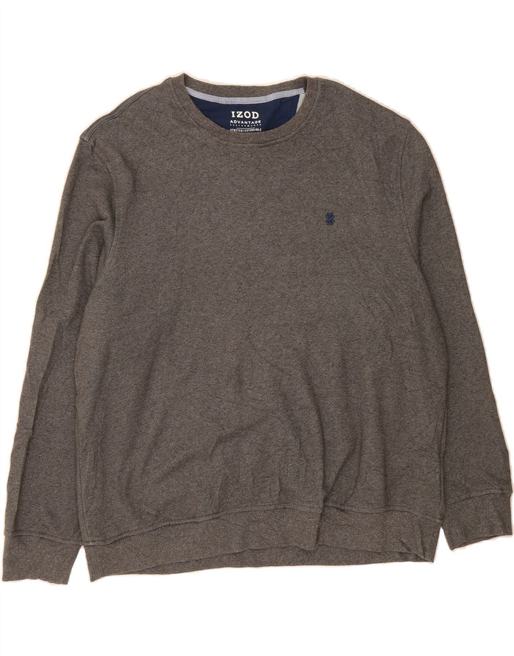 IZOD Mens Sweatshirt Jumper 2XL Grey Polyester Vintage Izod and Second-Hand Izod from Messina Hembry 