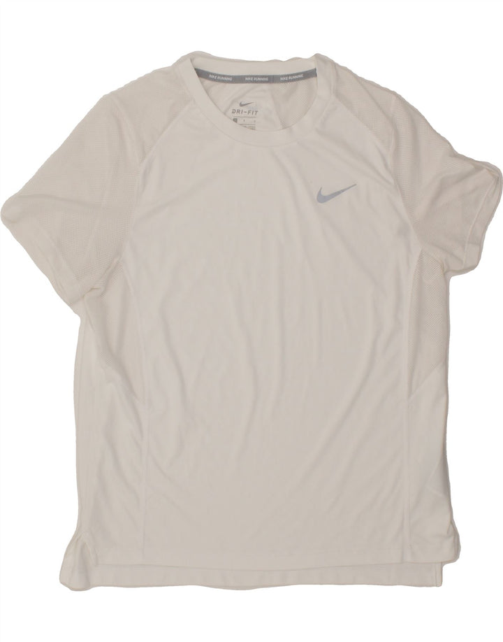 NIKE Womens Dri Fit T-Shirt Top UK 16 Large White Polyester Vintage Nike and Second-Hand Nike from Messina Hembry 