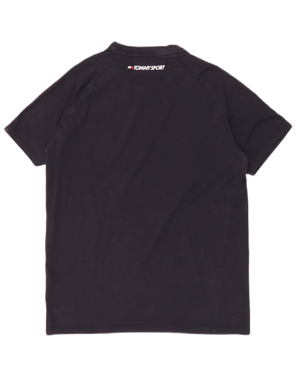 Tricou pentru bărbați Tommy Hilfiger Top mediu din bumbac bleumarin