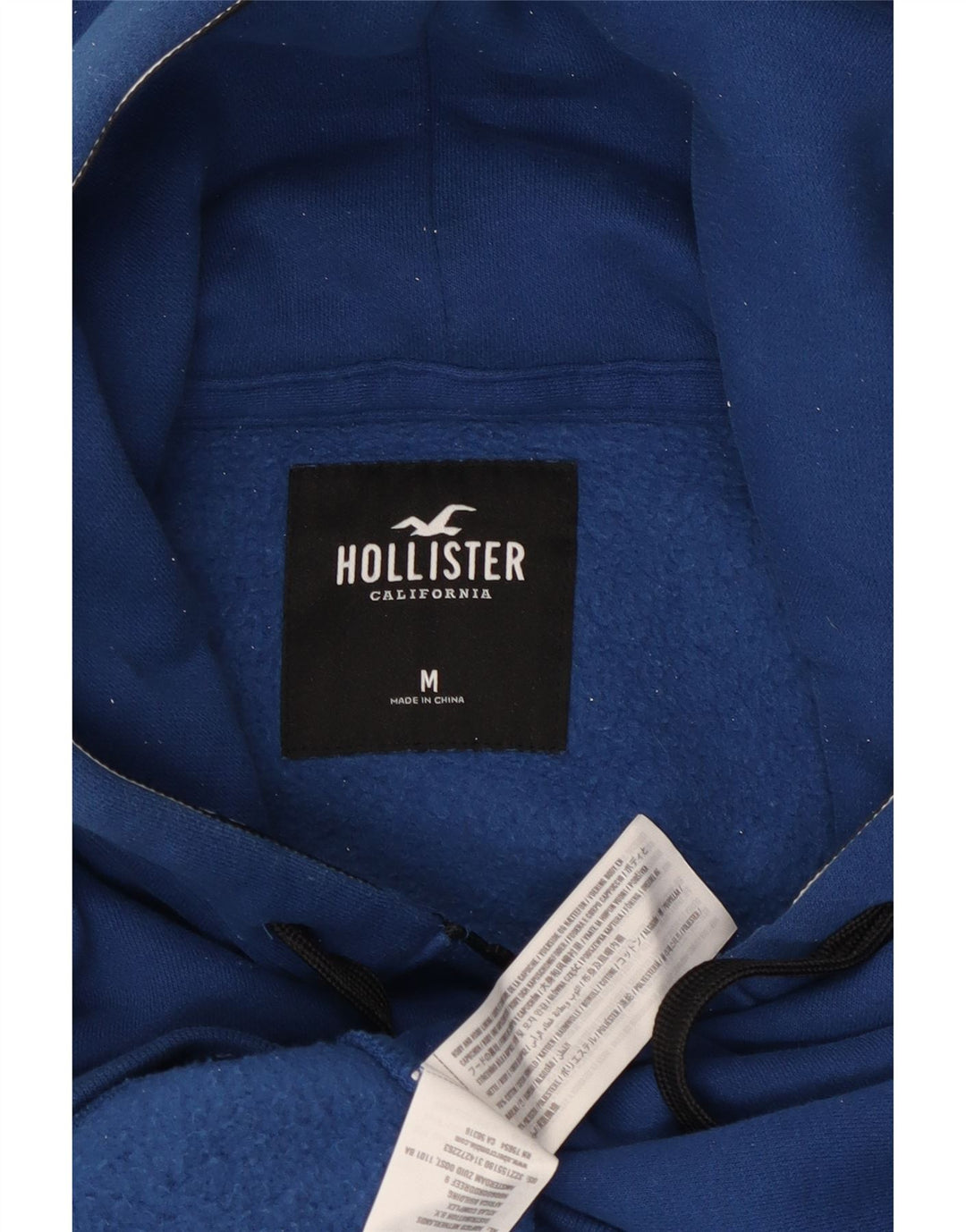 Pulover HOLLISTER pentru bărbați, cu fermoar, bumbac albastru mediu