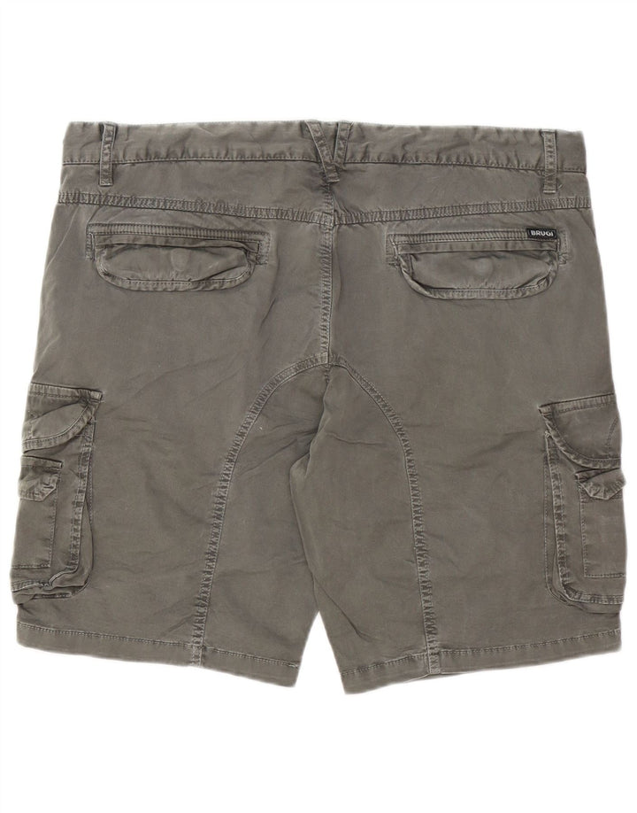 Pantaloni scurți cargo pentru bărbați Brugi IT 52 XL W32 bumbac gri