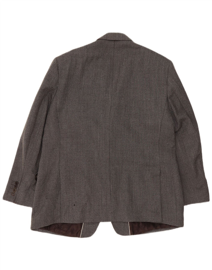 Jachetă pentru bărbați Marks & Spencer Autograph cu 2 nasturi, UK 46 XL, lână gri