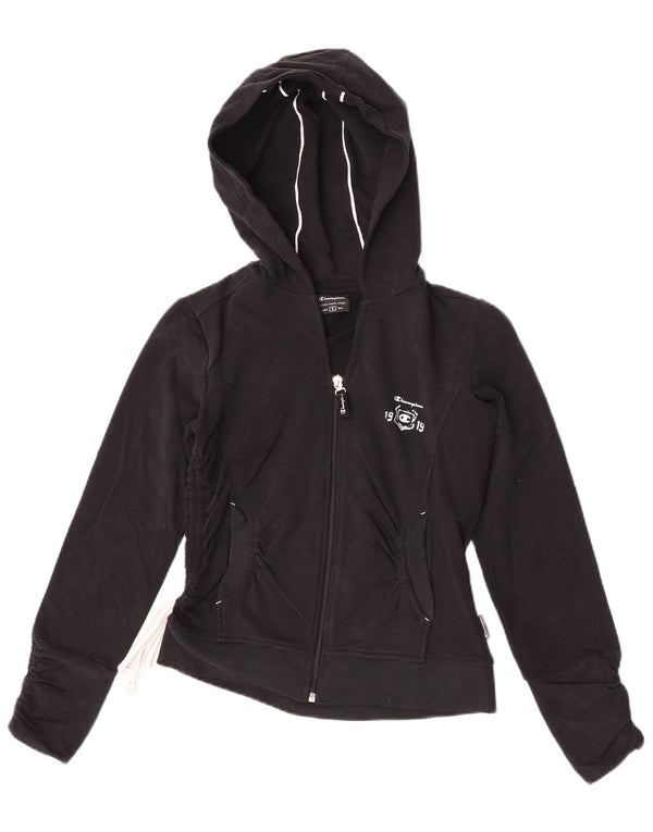 Pulover pentru femei Champion, cu fermoar, din bumbac negru, UK 10