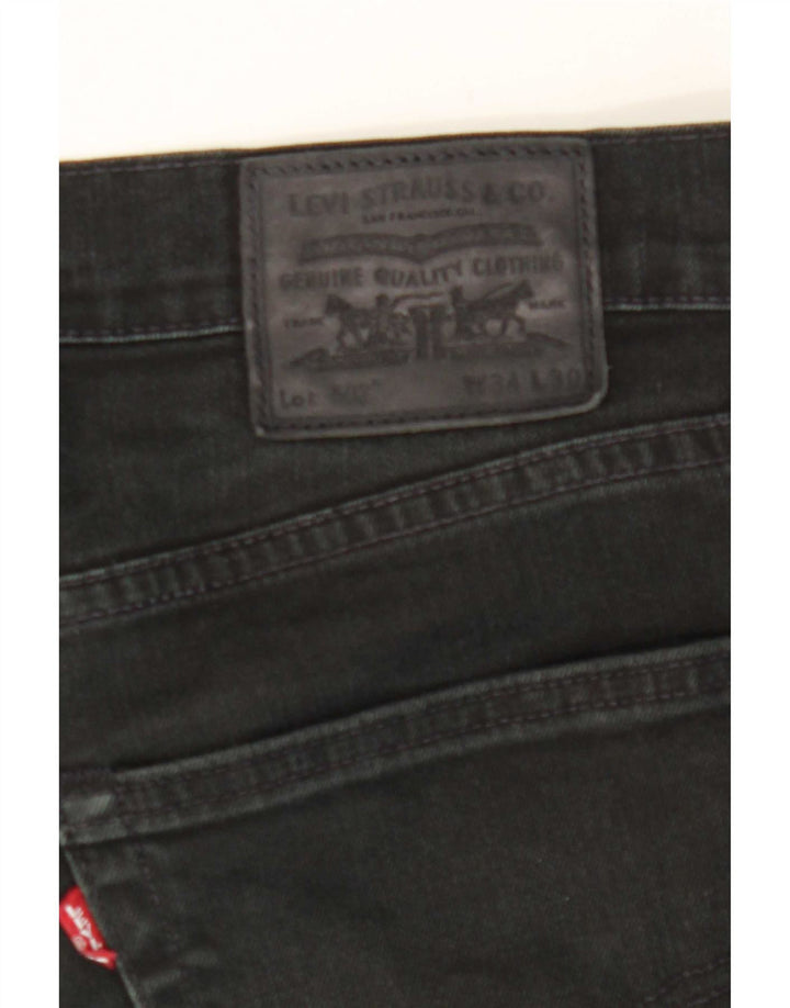 Blugi conici pentru bărbați Levi's 502 W34 L30 negri