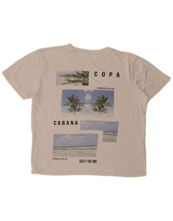 JACK & JONES Tricou grafic pentru bărbați Top XL Bumbac alb