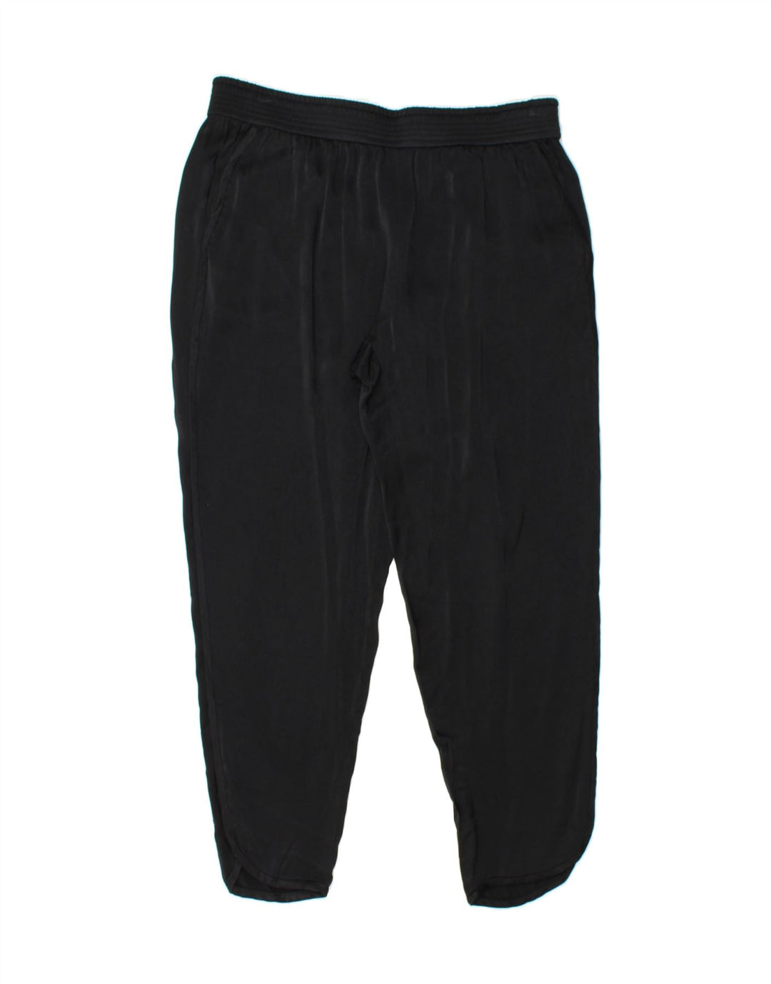 ZARA Womens Tracksuit Trousers UK 14 Large  Black Viscose Vintage Zara and Second-Hand Zara from Messina Hembry 