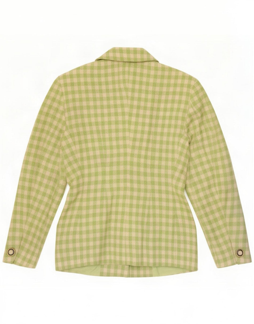 Piu & Jachetă pentru femei cu 5 nasturi IT 42 Medium Green Gingham New Wool