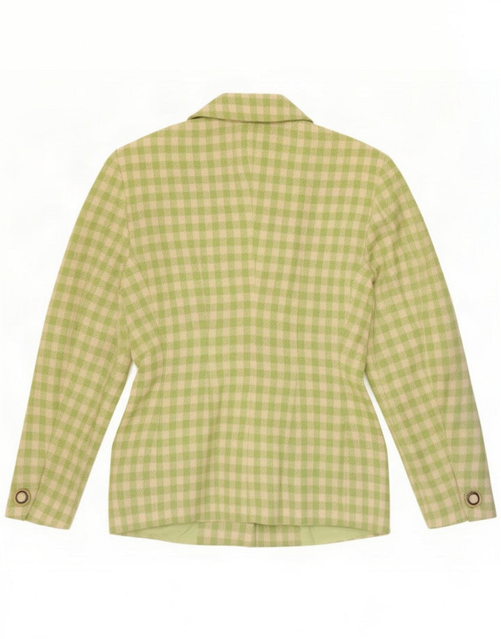 Piu & Jachetă pentru femei cu 5 nasturi IT 42 Medium Green Gingham New Wool