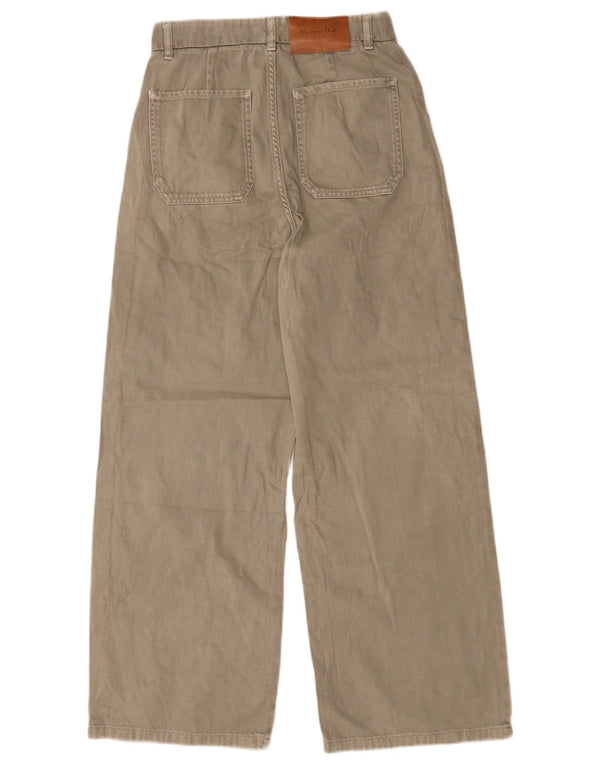 Blugi pentru femei Zara cu picioare late EU 36 XS W26 L27 Kaki Bumbac