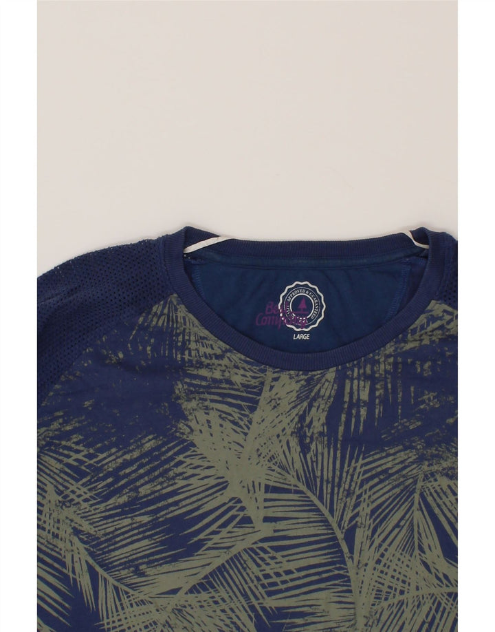 BEST COMPANY Womens Abstract Pattern Sweatshirt Jumper UK 16 Large Blue Vintage Best Company and Second-Hand Best Company from Messina Hembry 