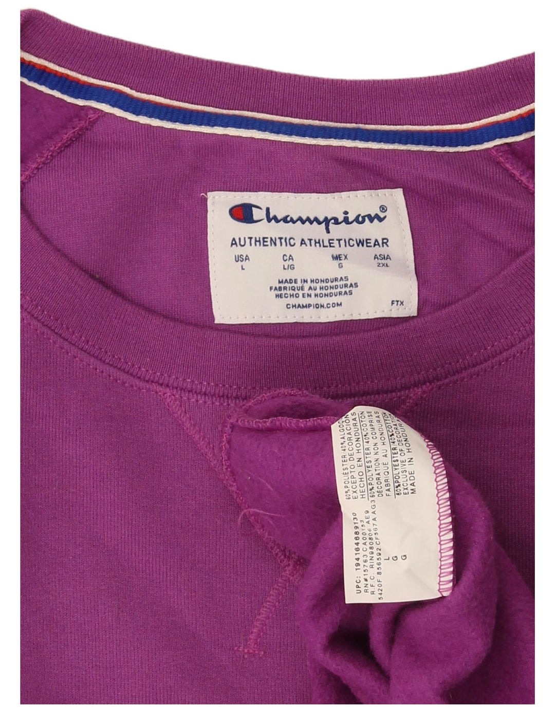 Pulover cu grafic pentru femei Champion UK 16 Poliester violet mare