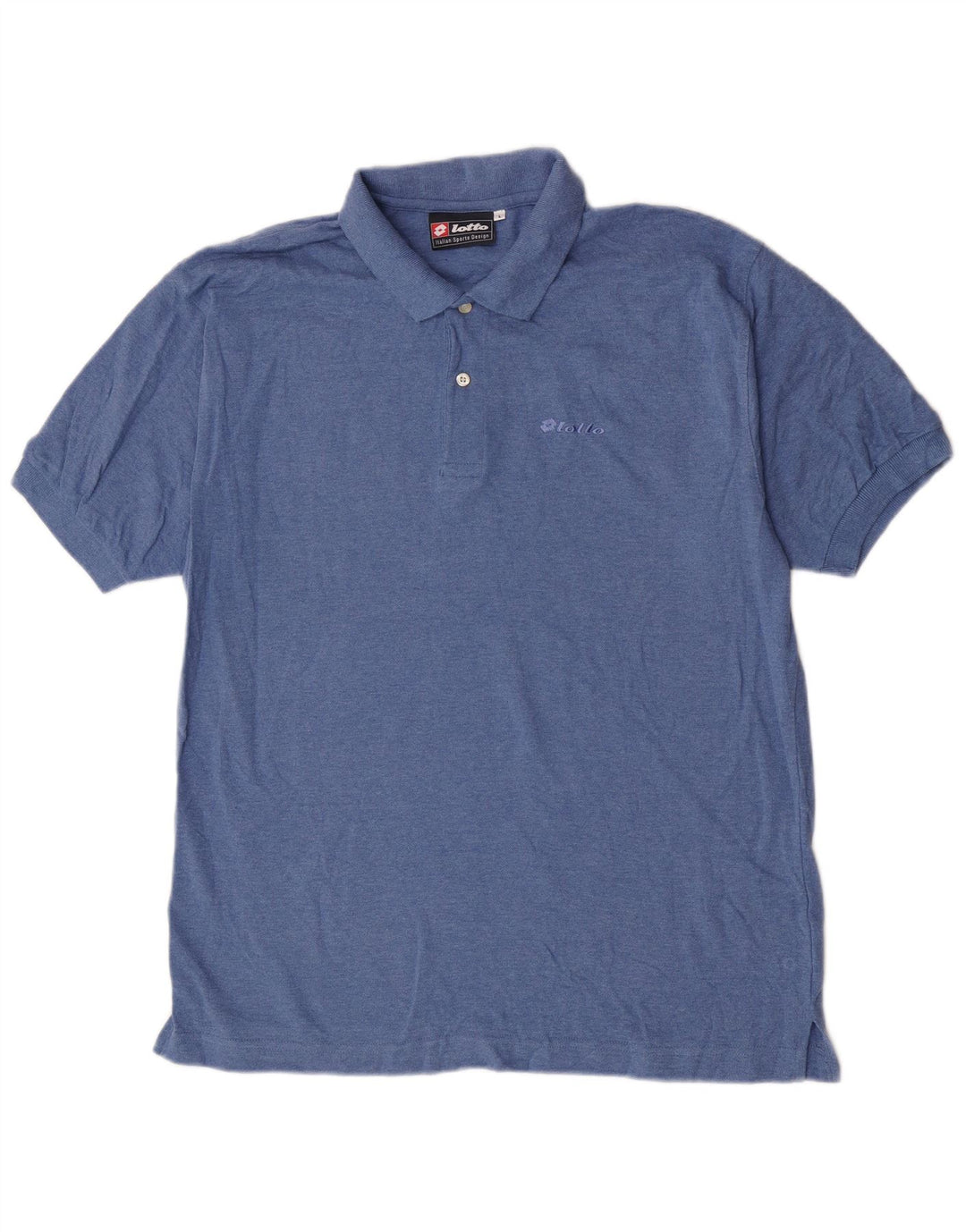 Tricou polo pentru bărbați Lotto, mare, albastru, bumbac