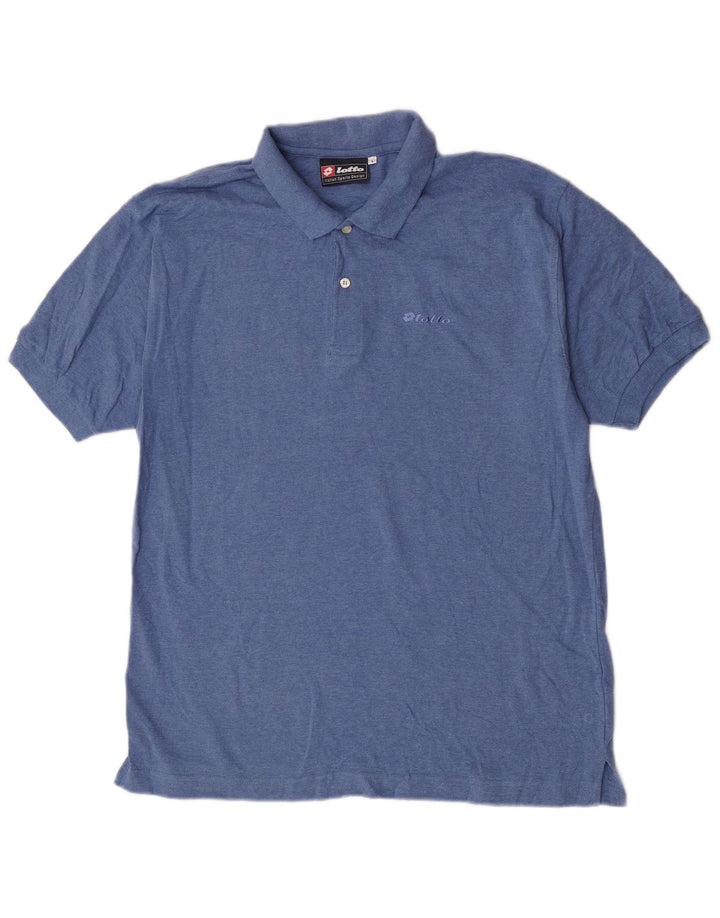 Tricou polo pentru bărbați Lotto, mare, albastru, bumbac
