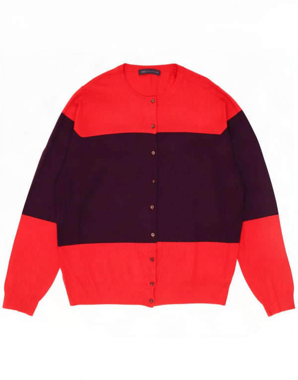 Marks & Spencer Pulover Cardigan pentru femei Marea Britanie 18 XL Viscoză Viscoză Colorblock