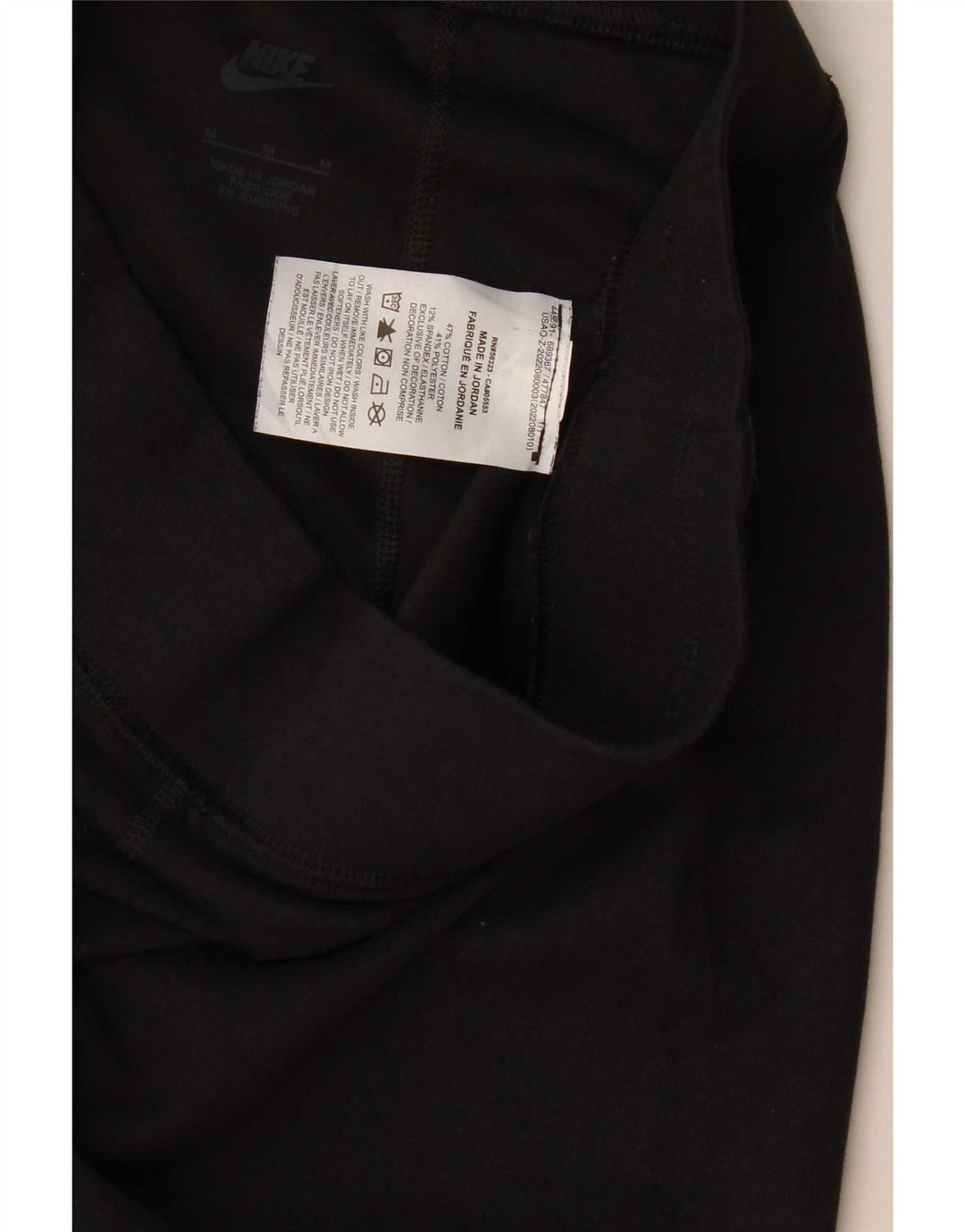 Leggings grafic Nike pentru femei UK 12, bumbac mediu negru