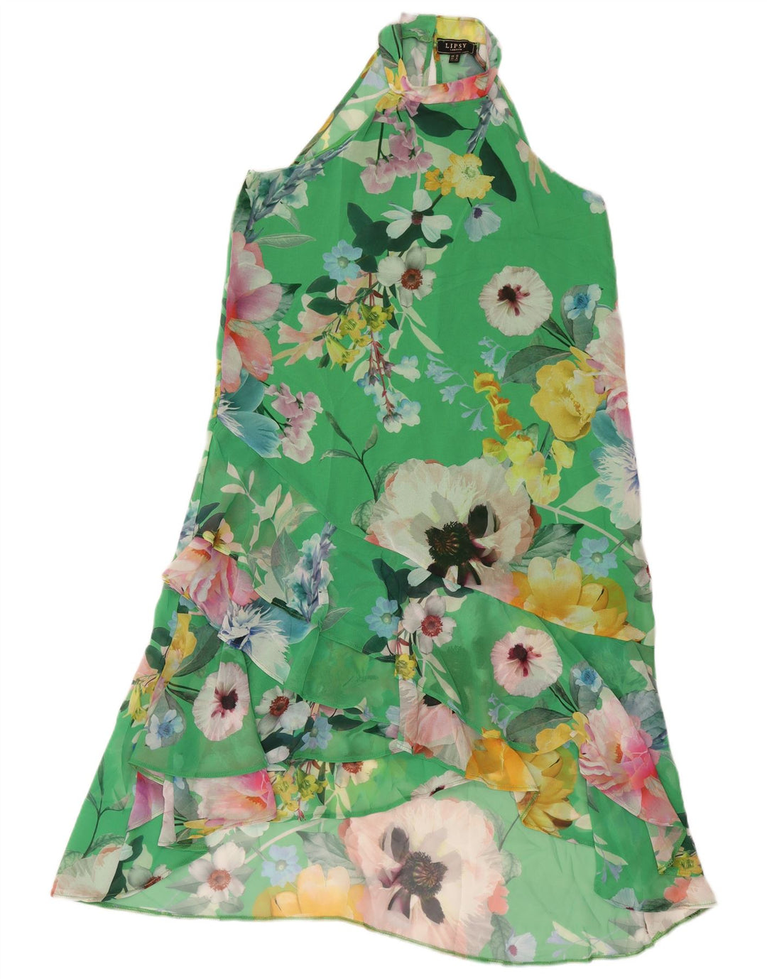 Lipsy Rochie Halter pentru femei UK 12 Medium Green Floral Poliester