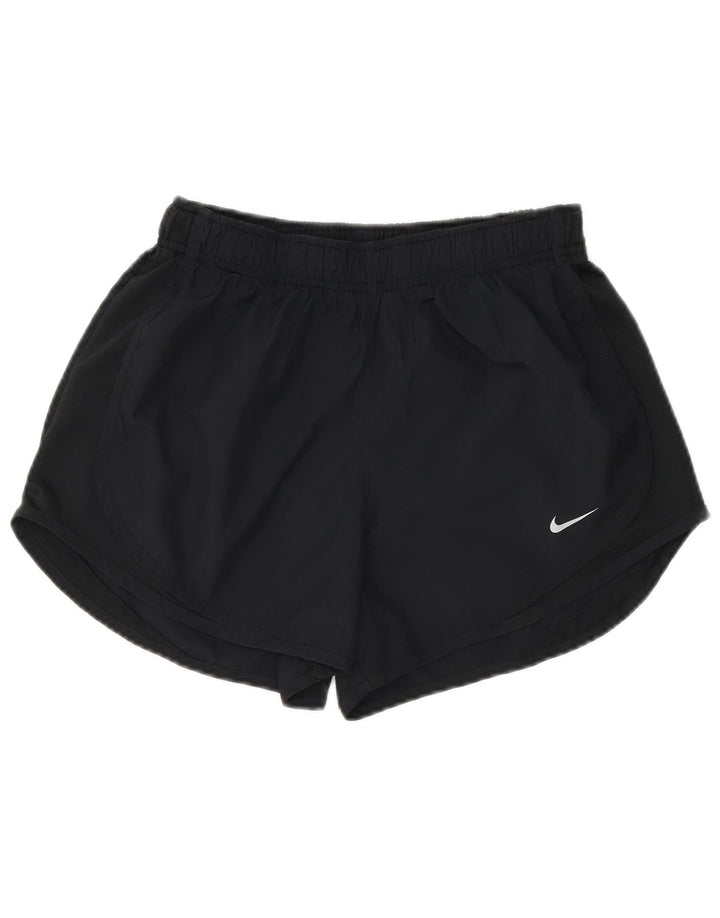 Pantaloni scurți sport Nike Dri Fit pentru femei UK 8 Small Negru Poliester