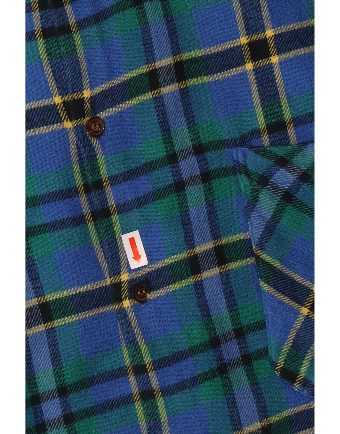 VINTAGE Mens Flannel Shirt XL Blue Check