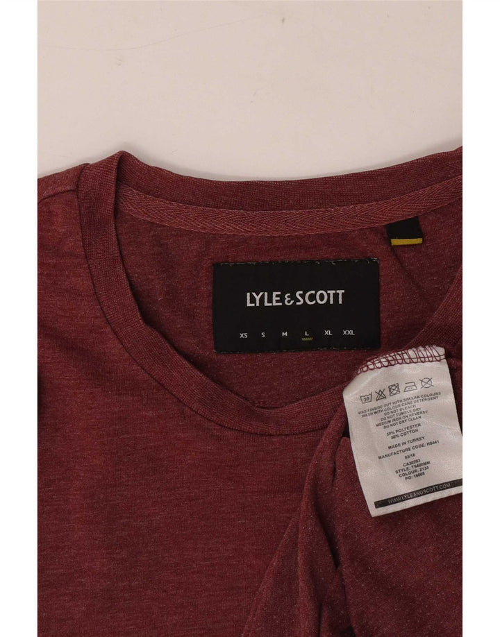 Tricou pentru bărbați Lyle & Scott Top mare din poliester Bordeaux