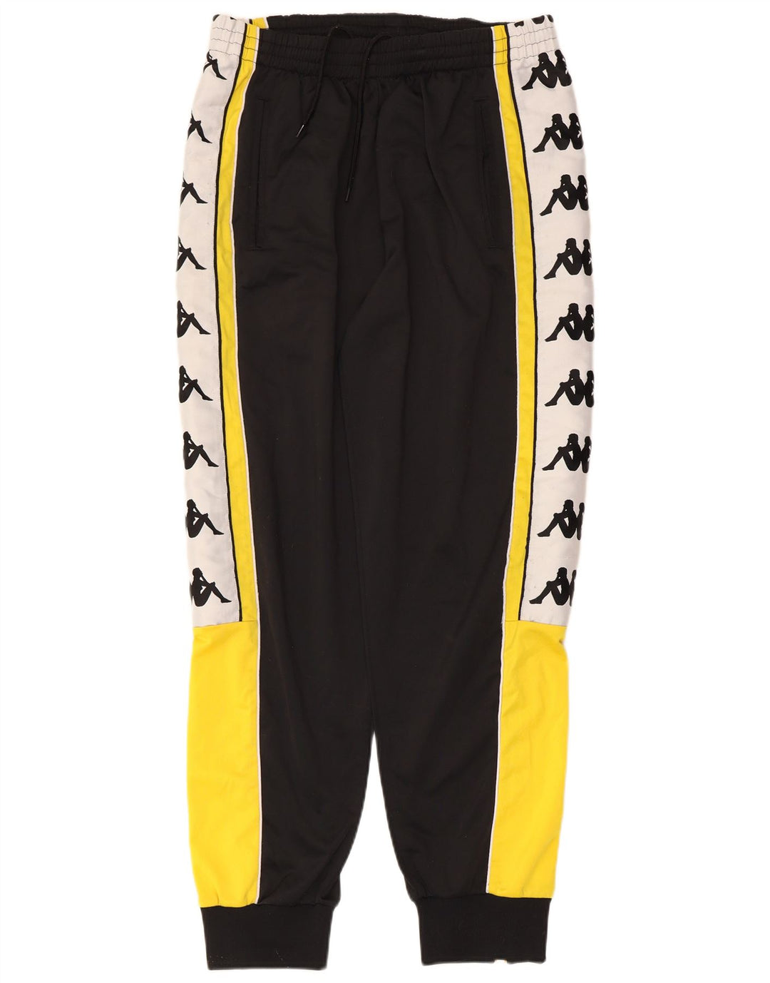 Pantaloni de trening pentru bărbați Kappa Pantaloni de jogging, mari, negru, poliester color bloc