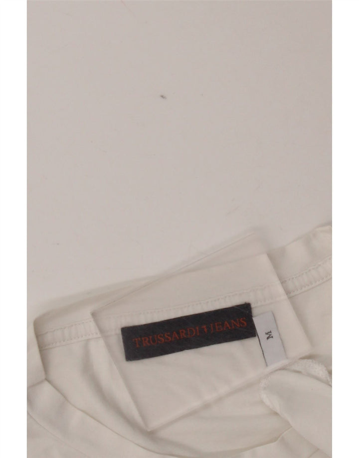 Tricou grafic Trussardi Jeans pentru femei Top UK 12 Medium White