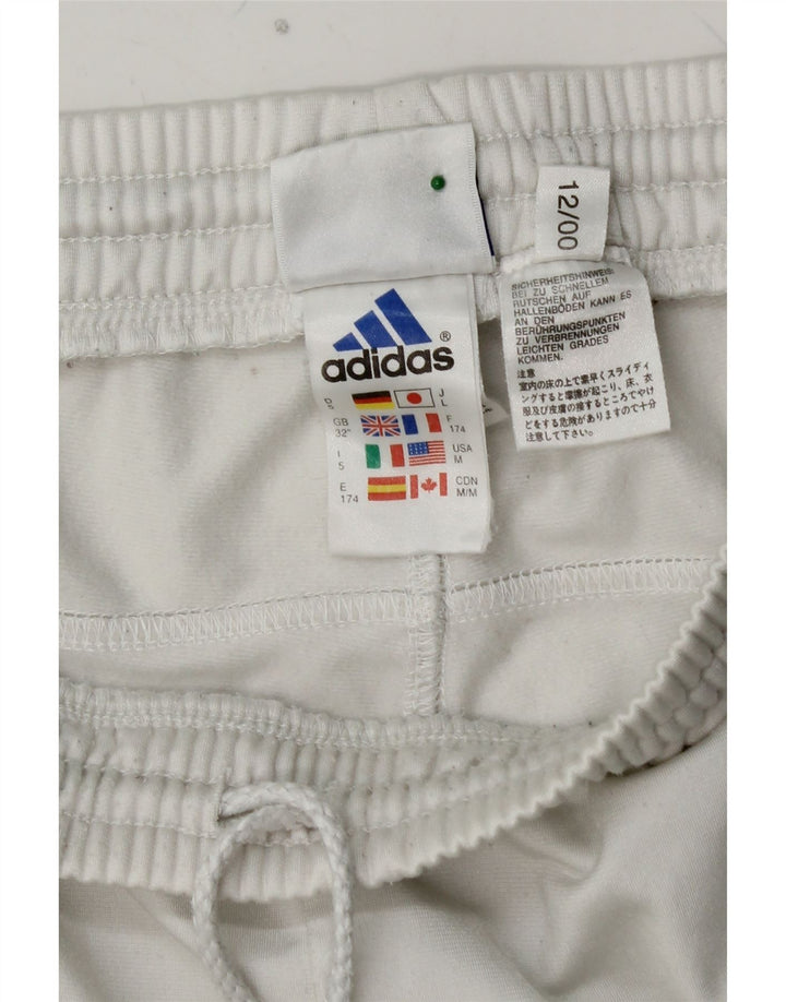 Pantaloni de trening ADIDAS pentru bărbați, poliester alb mediu