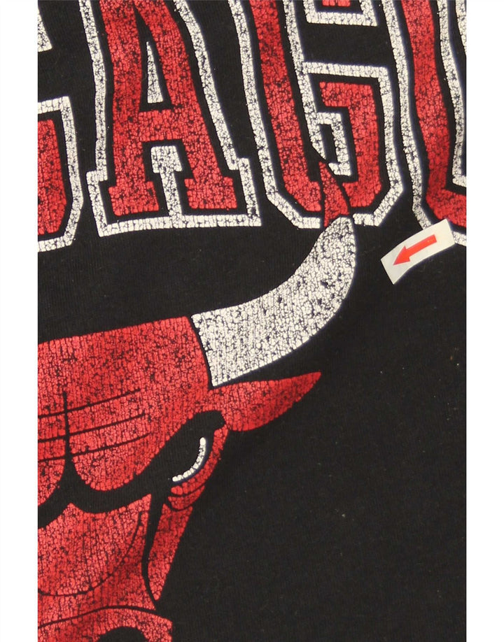 Pulover NBA pentru bărbați Chicago Bulls grafic supradimensionat, mic, negru