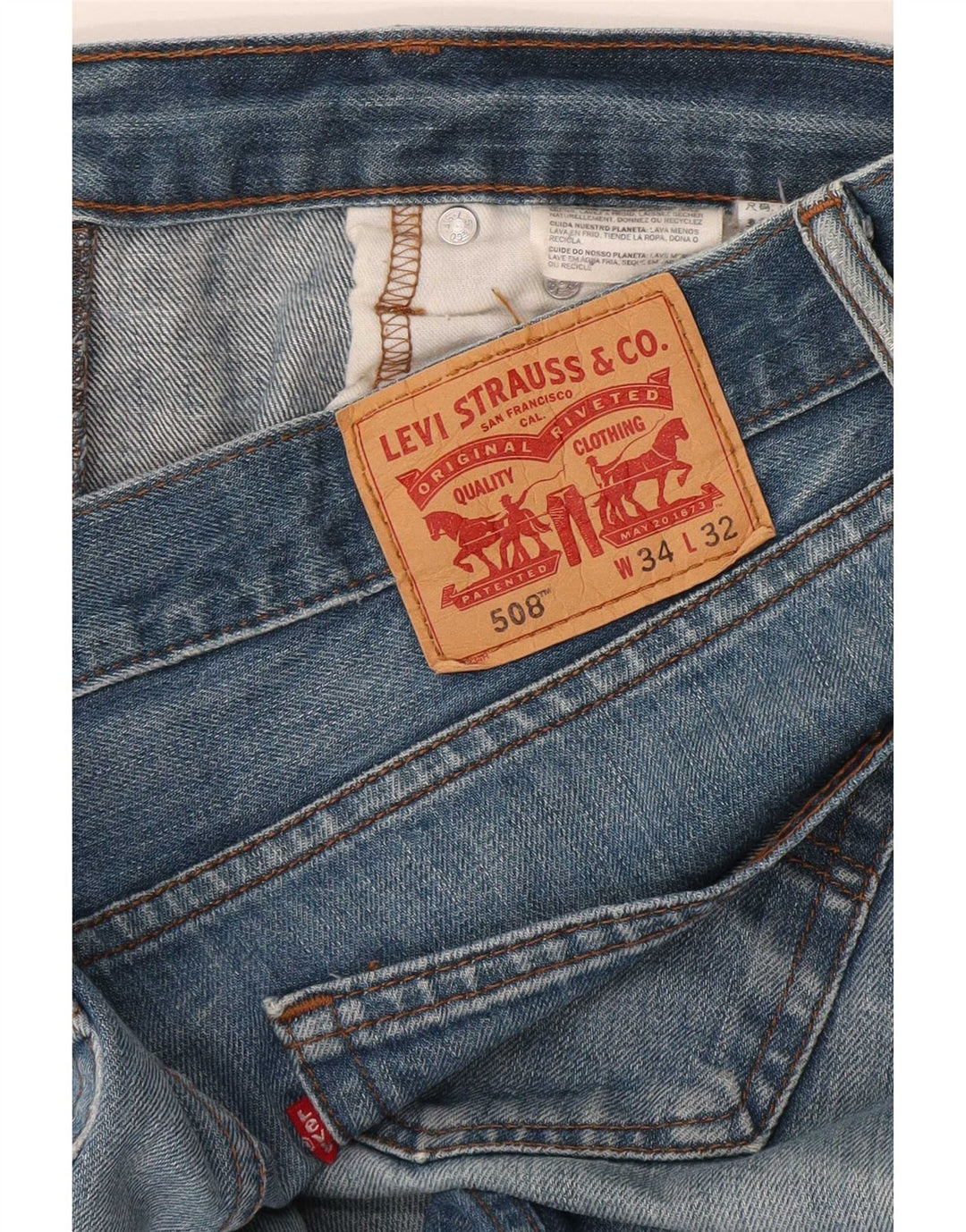Blugi Levi's 508 Regular Tapered pentru bărbați L34 L32 Albastru