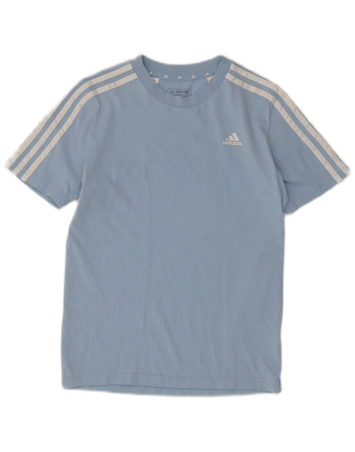 Tricou Băieți ADIDAS Top 11-12 Ani Bumbac Albastru