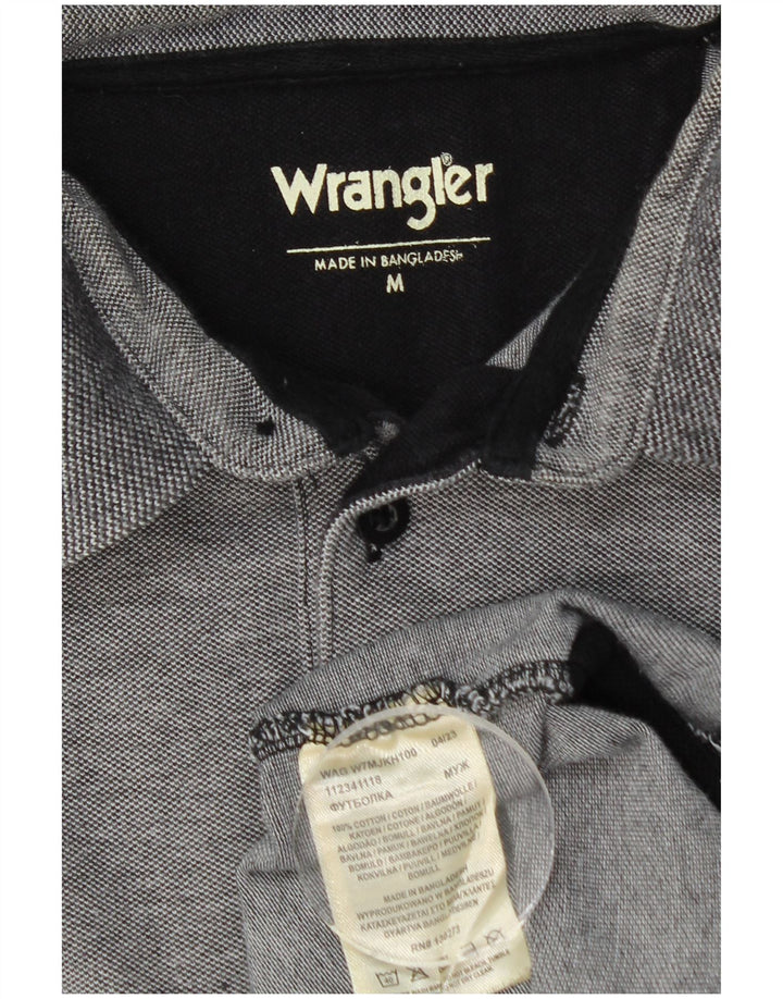 Tricou polo WRANGLER pentru bărbați, bumbac gri mediu