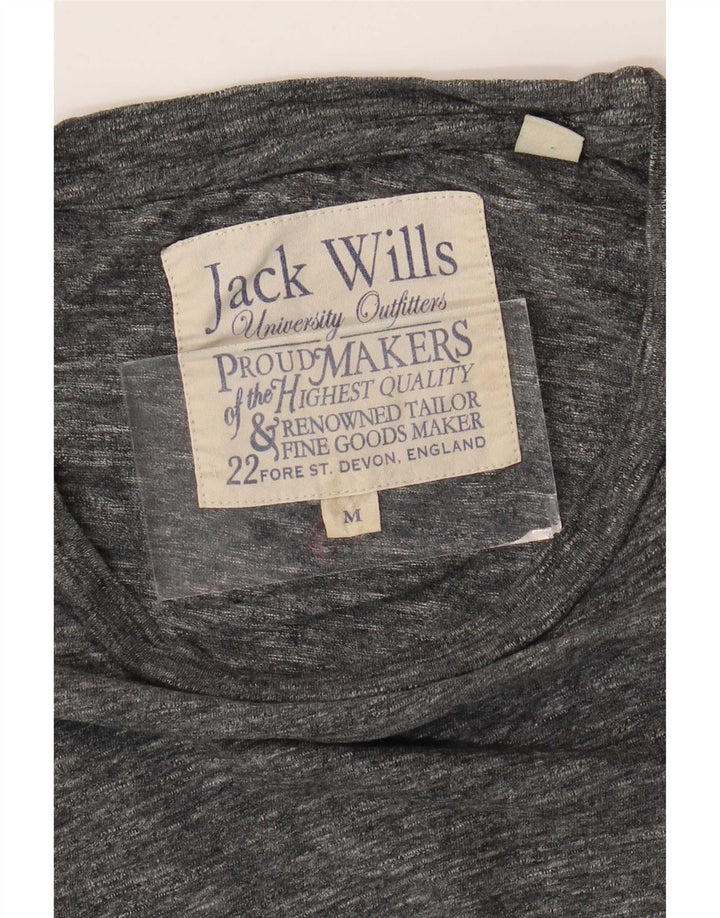 Tricou Jack Wills pentru bărbați Top din bumbac cu pete gri mediu
