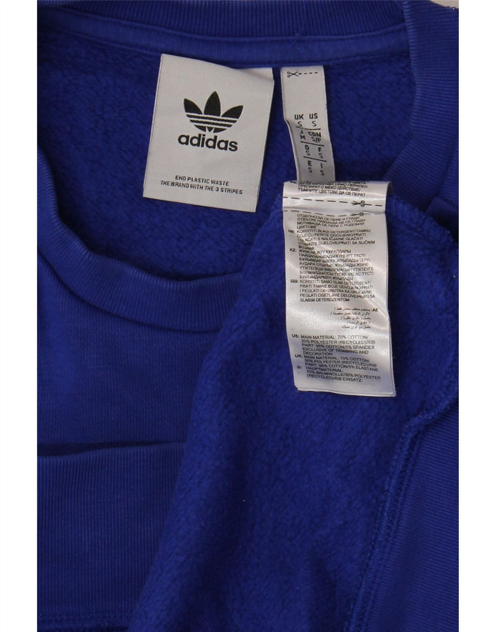 Hanorac pentru bărbați Adidas Jumper mic, albastru, bumbac