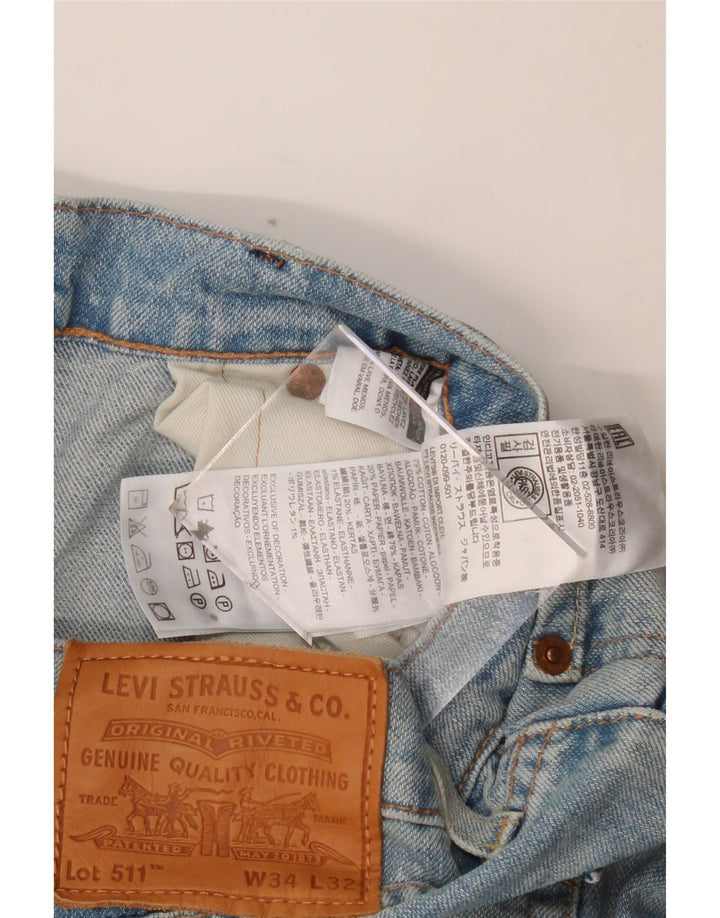 Blugi 511 Slim LEVI'S pentru bărbați W34 L32 Bumbac albastru