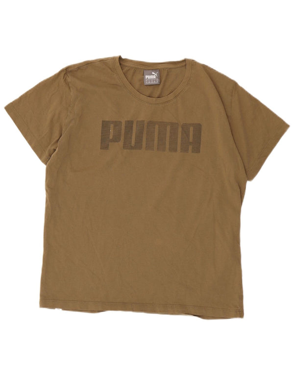 Tricou grafic Puma pentru femei Top UK 10 Small Khaki Bumbac