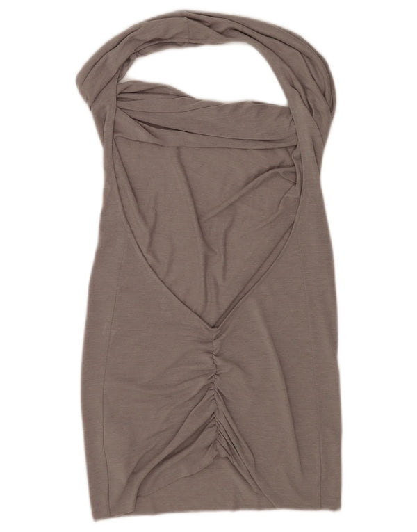 Rochie de damă Benetton Halter UK 8 Small Gri Viscose