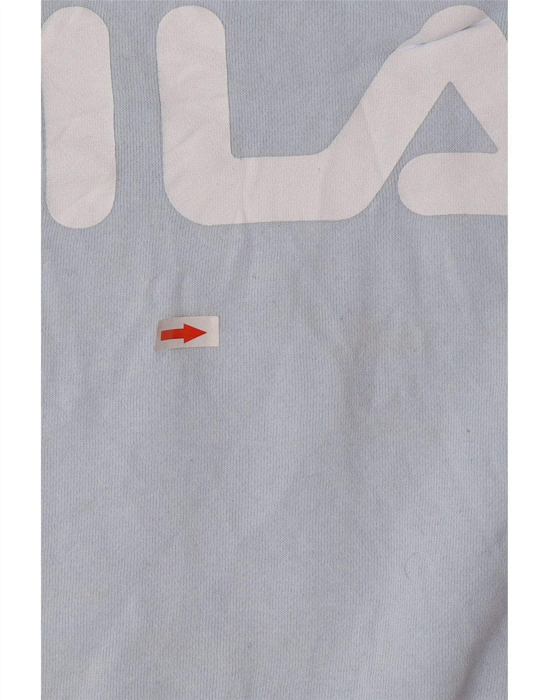 Pulover de hanorac oversized Crop Graphic pentru femei Fila UK 16 Large Blue