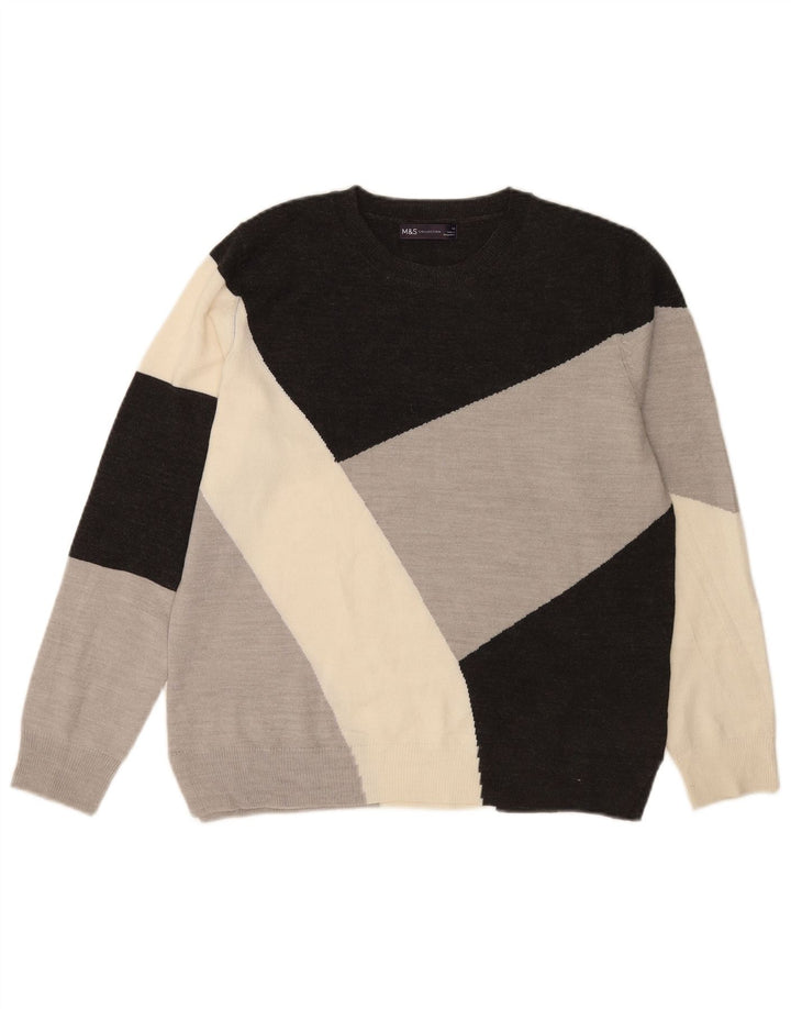 Pulover pentru femei Marks & Spencer cu decolteu triplu UK 14 mare, multicolor