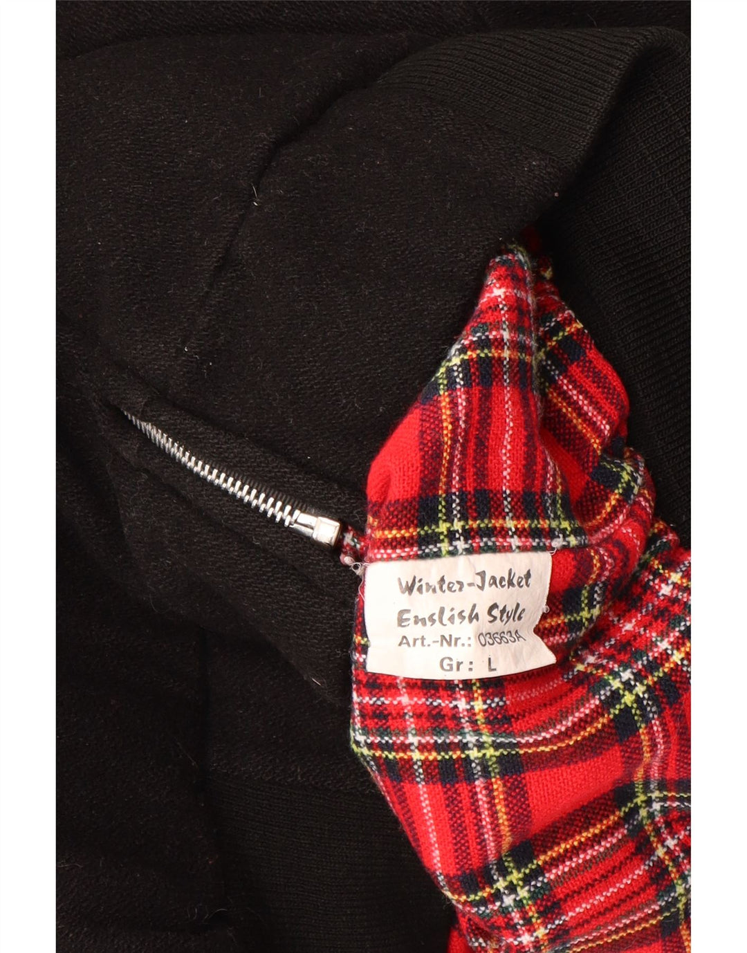 Bomber vintage pentru bărbați UK 40 mare, lână neagră