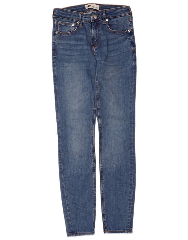 Blugi skinny dama Zara EU 38 Mici L28 L28 Bumbac albastru