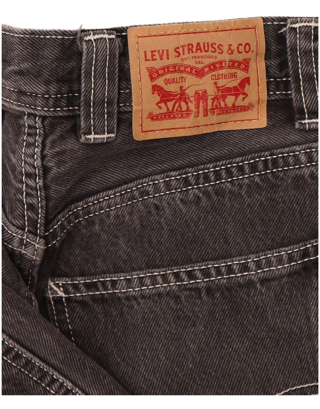 Blugi conici cargo pentru femei Levi's W25 L26 bumbac gri