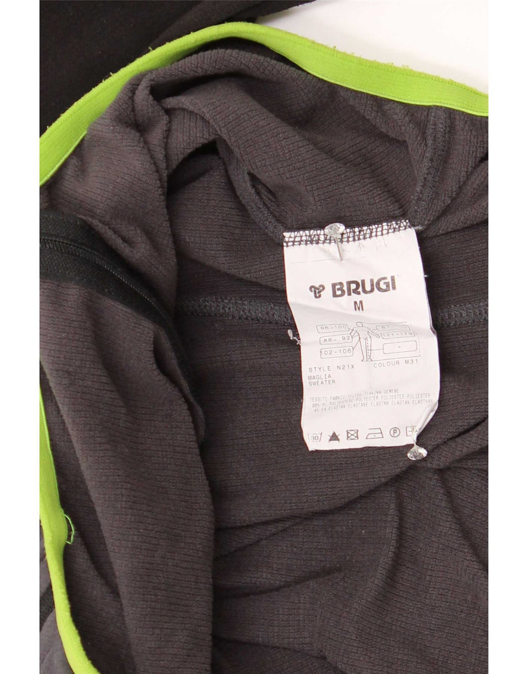 Jachetă de trening pentru bărbați Brugi, gri mediu, poliester color bloc